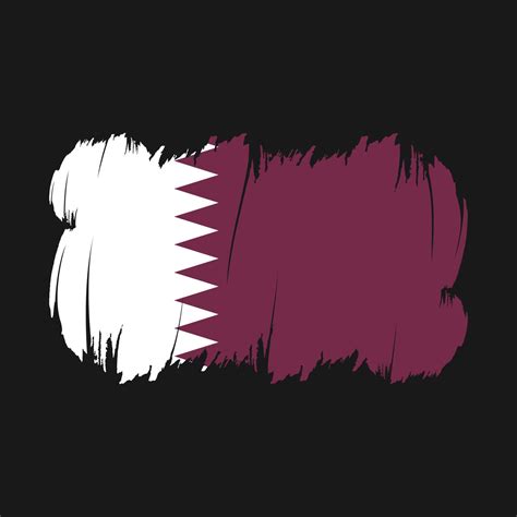 Vetor De Pincel De Bandeira Do Qatar Vetor No Vecteezy