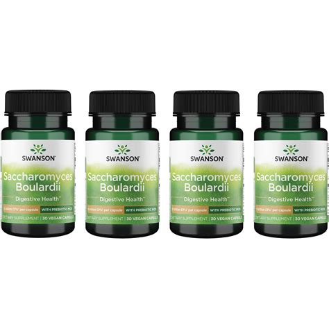 Swanson Saccharomyces Boulardii with Prebiotic Mos 4 Pack - Walmart.com