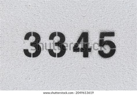 Black Number 3345 On White Wall Stock Photo 2049613619 | Shutterstock