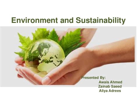 Environment and sustainability