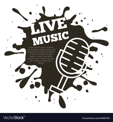 Live music concert Royalty Free Vector Image - VectorStock