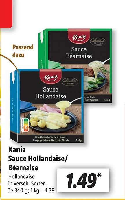 Kania Sauce Hollandaise Oder Béarnaise Angebot bei Lidl 1Prospekte de