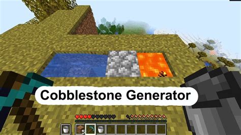 How To Make A Cobblestone Generator Youtube