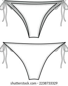 String Bikini Vector Flat Design Swimwear Stock Vector Royalty Free Shutterstock