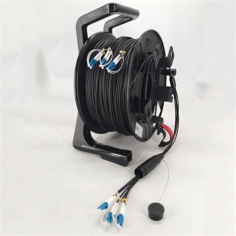 Portable Fiber Patch Cord Reel With Length 500m 1000m Tactical Fiber Cable China Portable Reel