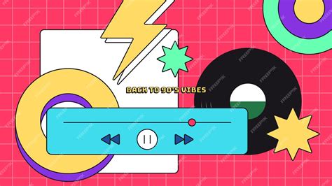Premium Vector | Vector back to the 90s banner template