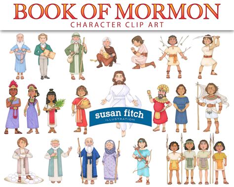 Book of Mormon Digital Characters Clip Art - Etsy