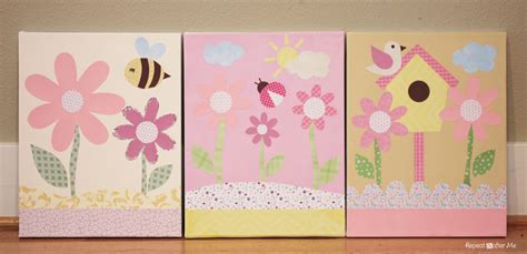 Scrapbook Paper Canvas Wall Art - Repeat Crafter Me