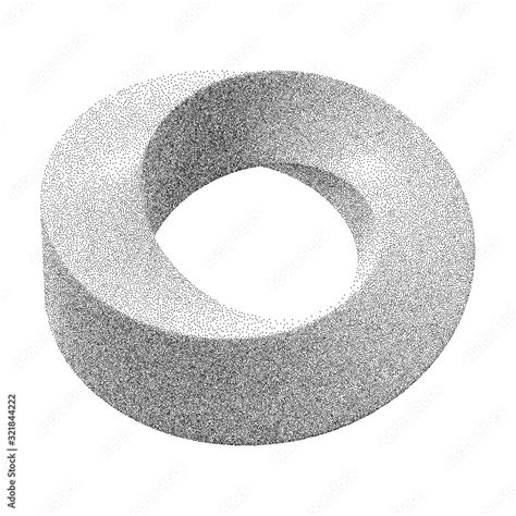 Mobius strip ring sacred geometry. Spatial figure with upturned ...