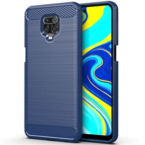 For Xiaomi Redmi Note 9S 9 Pro Max Ultra Slim Carbon Fiber Rubber TPU