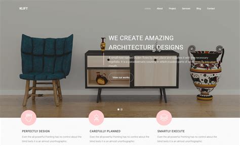 Klift Free Bootstrap 4 HTML5 Interior Design Agency Website Template