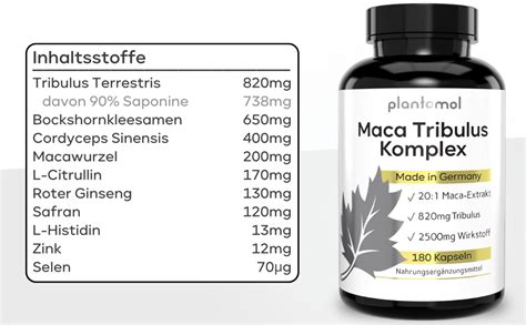 180 Maca Kapseln Hochdosiert 20 1 Maca Extrakt Gewonnen Aus Der Maca