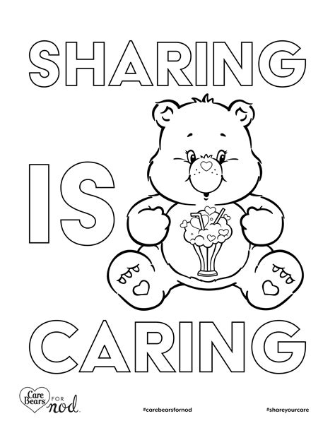 Share Your Care Day Printable Care Bears Coloring Pages Crateandkids Blog