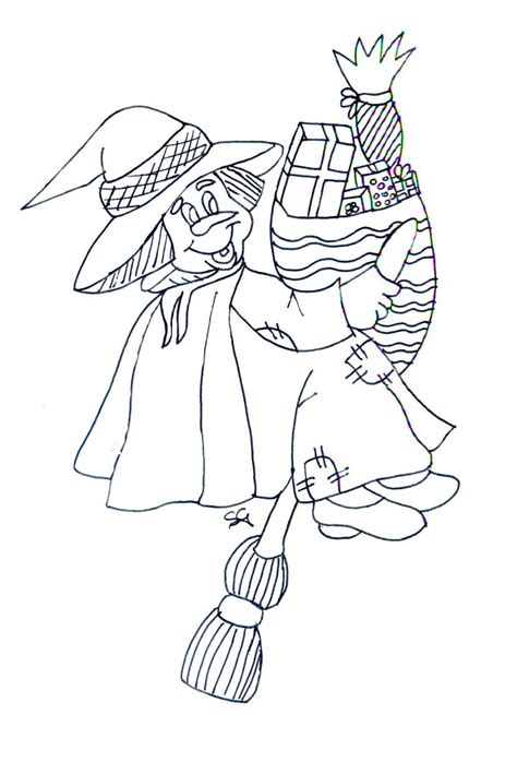 Disegni Della Befana Da Colorare Befana Con Doni Blogmamma It