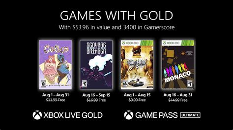 New Games with Gold for August 2022 - Xbox Wire