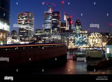 City of London Skyline at night Stock Photo - Alamy