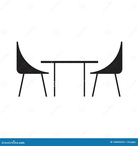 Table And Chairs Icon Stock Vector Illustration Of Patio 108989294