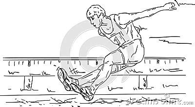 Long Jump Cartoon Vector | CartoonDealer.com #25885487