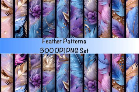 Feather Digital Paper Seamless Png 5 Graphic By Ruthlesskrooz