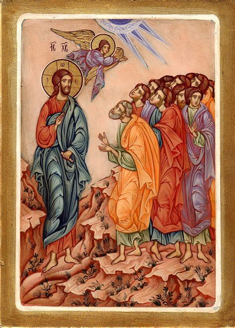 Jesus Christ and the Twelve Apostles, Hand Painted Orthodox Icon, Byzantine Orthodox Icon ...