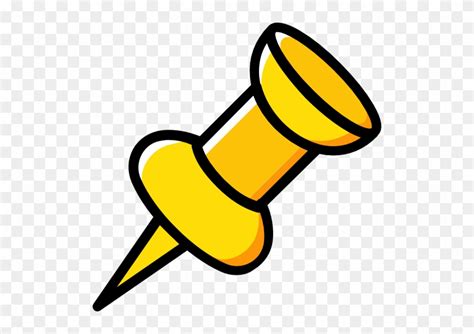 Push Pin Free Icon Yellow Push Pin Png Free Transparent Png Clipart