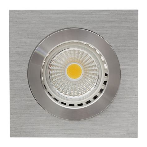 Lightstore Downlight Square Straight Brushed Aluminium Eurolux