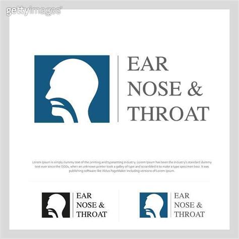 Ent Logo Head For Ear Nose Throat Doctor Logo Line Vector Icon