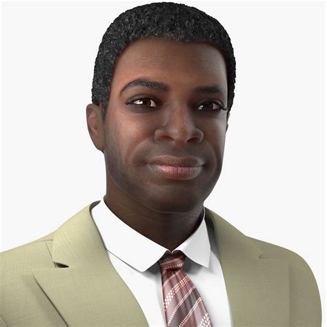 Dark Skin Black Man In Formal Suit 3d Model 149 3ds Blend C4d