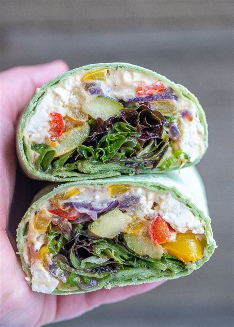 Roasted Vegetable Hummus Wraps With Feta She Likes Food