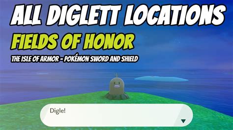 All Diglett Locations For The Isle Of Armor S Fields Of Honor Area