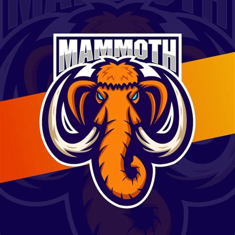 Personaje De Dise O De Logotipo De Esport De Mascota De Cabeza De Mamut