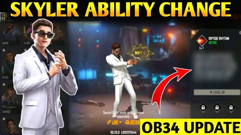 SKYLER CHARACTER ABILITY CHANGE AFTER OB34 UPDATE SKYLER ABILITY