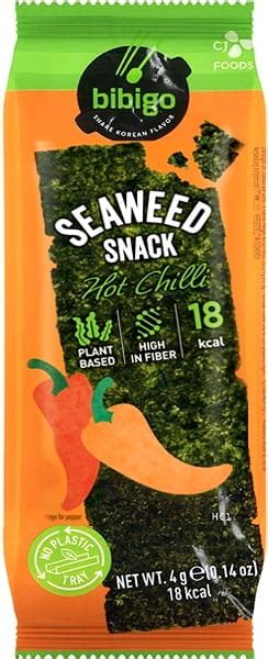 Nori Snacks Koreańska Chrupiąca Przekąska Algi Hot Chilli g BIBIGO Sklep PrzepisyChinskie pl