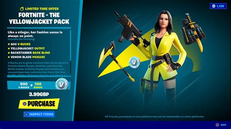 FORTNITE NEW YELLOW JACKET BUNDLE PACK YouTube