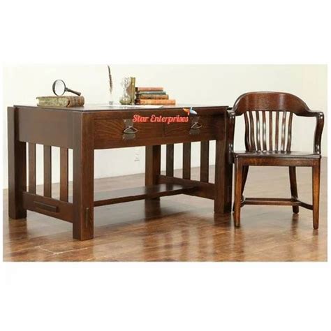 Teak Wood Rectangular Modern Contemporary Style Office Desk, With ...