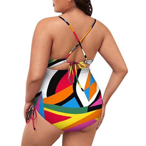 Szxzygs Womens Swimsuits Piece Bikini Women S Plus Size Cutout