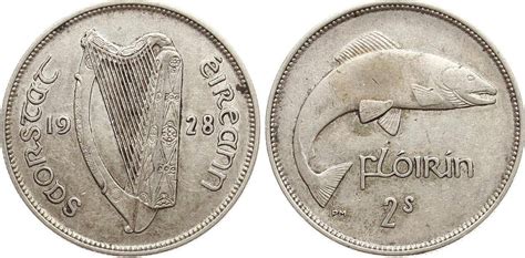 Irland Florin 1928 Freistaat Vz MA Shops