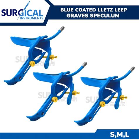 Pcs Blue Lletz Leep Graves Vaginal Speculum Set Small Medium Large