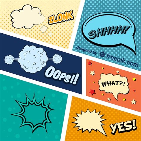 Free Vector Comic Book Graphic Elements