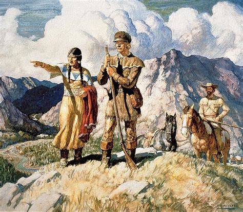 Sacagawea With Lewis And Clark During Their Expedition Of 1804 06 By Newell Convers Wyeth