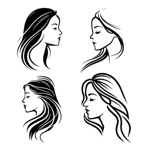 Premium Vector Beautiful Woman Vector Logo Template For Hair Salon