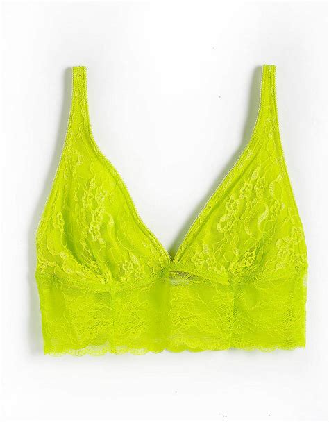 Guess Cropped Lace Bralette In Green Lyst