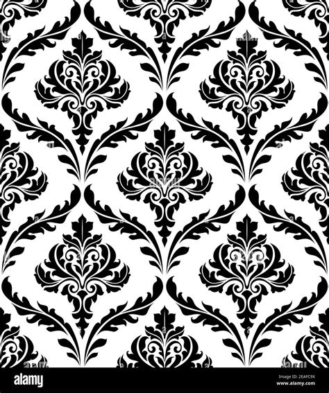 Seamless Damask Pattern For Background Or Wallpaper Design Stock Vector