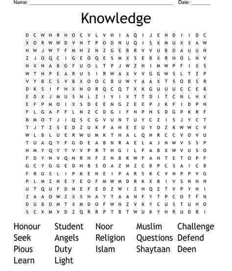 Knowledge Word Search Wordmint