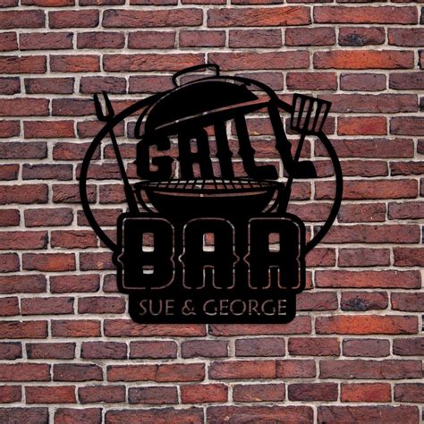 Personalized Bar And Grill Sign Metal Welcome Signs Large Bar Wall Art