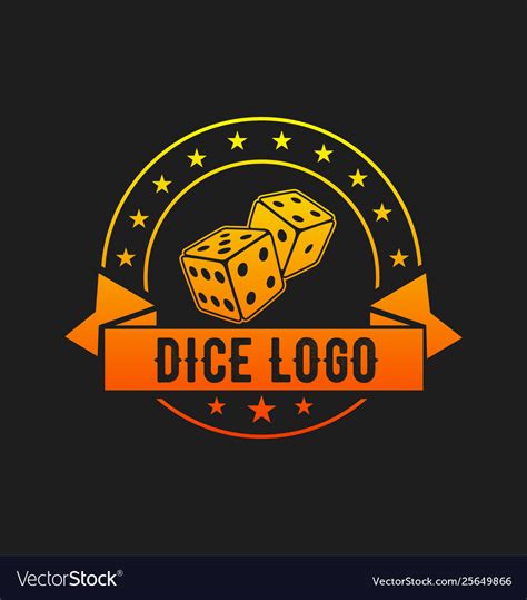 Dice logo design template Royalty Free Vector Image