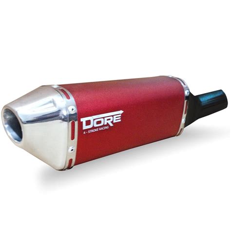 Escape Ponteira Alum Nio Dore Curva Inox Xre Vermelho R