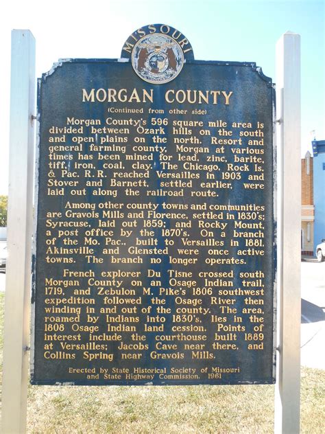 Morgan County Historic Marker Versailles Missouri Jimmy Emerson