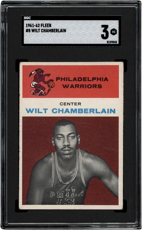 Fleer Basketball Wilt Chamberlain Rookie Sgc Vg