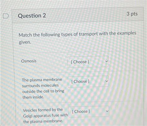 Solved Question Ptsmatch The Following Types Of Chegg